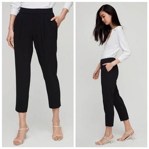 ARITZIA BABATON Cohen Pleated Front Pull On Dress Pants Black Size 0